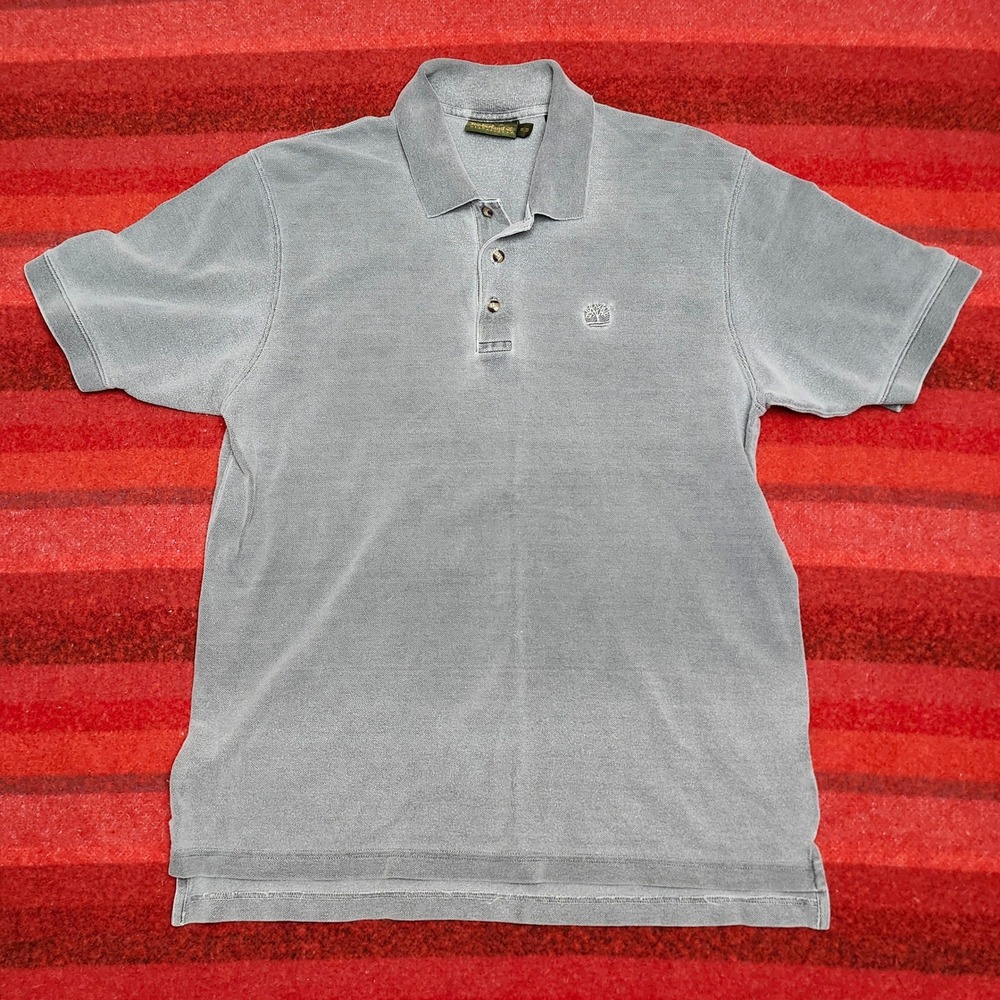Vintage Faded Timberland Weathergear Workwear Polo Cotton Mens M Utility